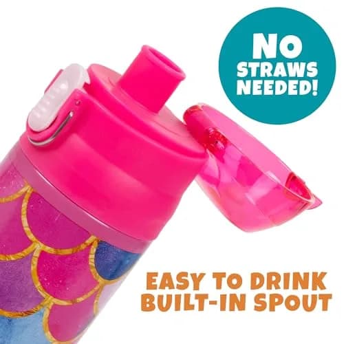 Bentology Stainless Steel Insulated Water Bottle for Kids, Mermaid 370ml (13 Oz) | Spill-Proof Lid & Built-In Spout thumbnail 5