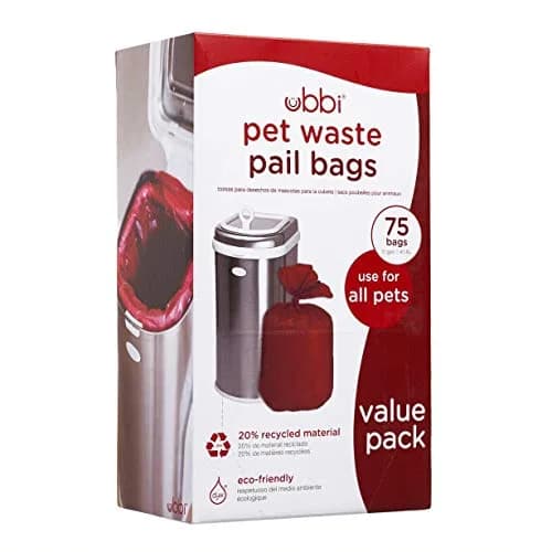 Ubbi Pet Waste Pail Bags, 75 Count | Leak-Proof, 13-Gallon Capacity, Made with 20% Recycled Material thumbnail 1
