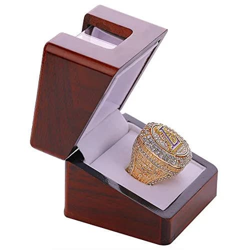 noblehead Championship Ring Display Case Single Slot Real Wood | 6.1 cm (2.4 in) Cube thumbnail 2