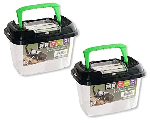OTSUMAMI TOKYO Critter Keeper with Handle 7x4.65x4.65 in | Transparent Japanese-made terrarium for small animals thumbnail 1