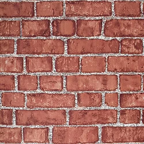 Cohoo Home Red Brick Wallpaper Peel and Stick Contact Paper 393”×17.7” | Realistic Faux Brick for Walls thumbnail 1