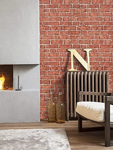 Cohoo Home Red Brick Wallpaper Peel and Stick Contact Paper 393”×17.7” | Realistic Faux Brick for Walls thumbnail 2