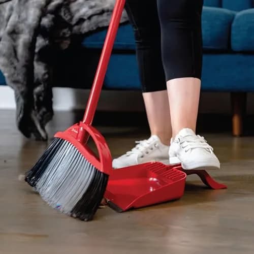 O-Cedar Pet Pro Broom with Step-On Dustpan | Removes Over 99% of Dust & Pet Hair | Quiet Cleaning Tool for Dog & Cat Owners thumbnail 9