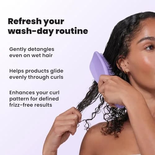 Tangle Teezer Ultimate Detangler Curly Hair Brush, 3C to 4C, Purple Passion (80g) thumbnail 7