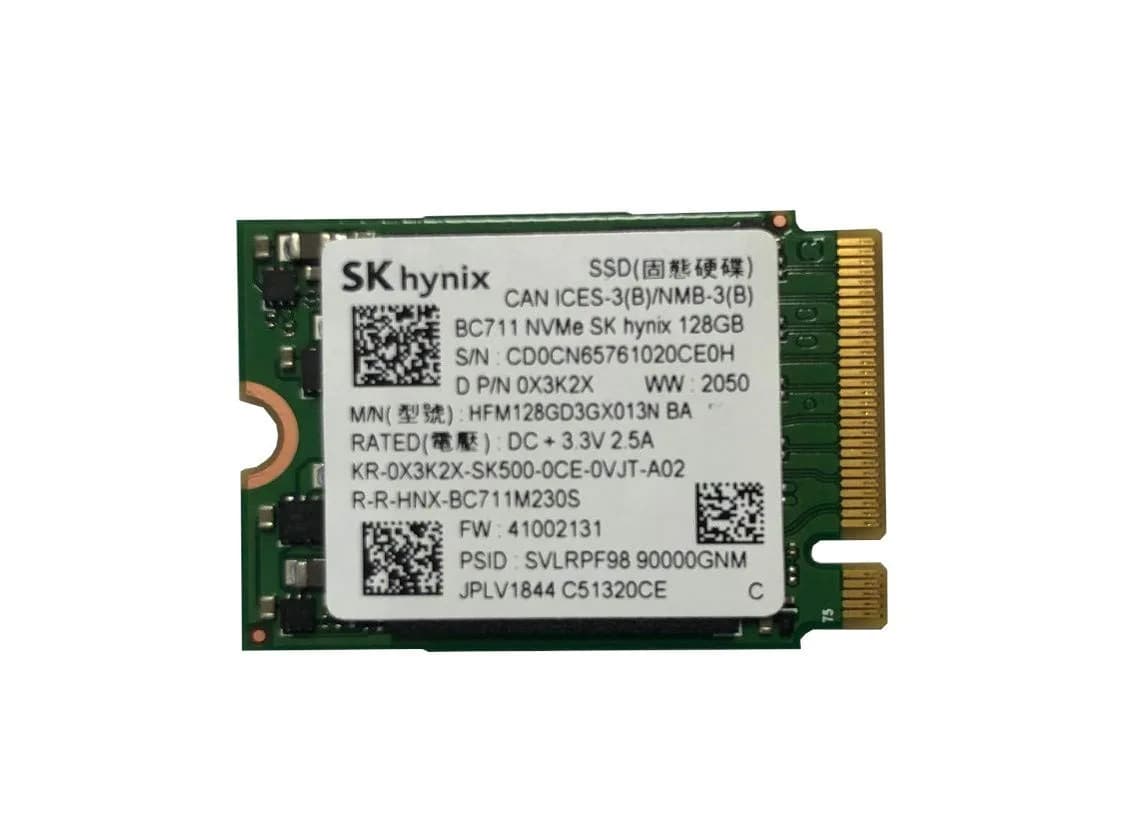 SK Hynix BC711 128GB PCIe NVMe M.2 2230 SSD | Gen 3 x 4, OEM Package, Supports Laptop & Desktop - main product image