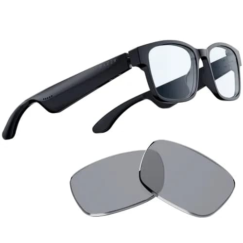 Razer Anzu Smart Glasses: Blue Light Filtering & Polarized Sunglass Lenses, Small Rectangle | Low Latency Audio thumbnail 1