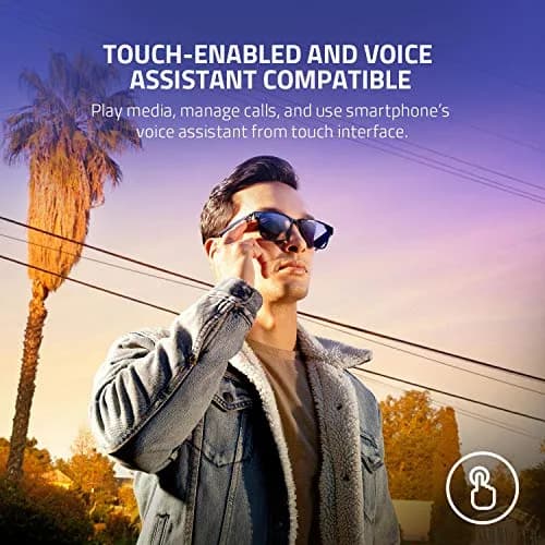 Razer Anzu Smart Glasses: Blue Light Filtering & Polarized Sunglass Lenses, Small Rectangle | Low Latency Audio thumbnail 4