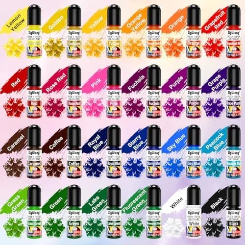 SigWong Epoxy Resin Pigment 24 Colors Liquid Translucent Dye | Highly Concentrated for DIY Jewelry & Crafts thumbnail 2