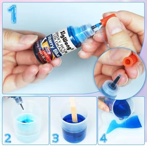 SigWong Epoxy Resin Pigment 24 Colors Liquid Translucent Dye | Highly Concentrated for DIY Jewelry & Crafts thumbnail 3