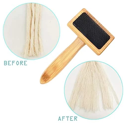 tyoungg Macrame Comb with Wooden Handle & Stainless Steel Needles | 14.5 cm (5.7 in) thumbnail 6