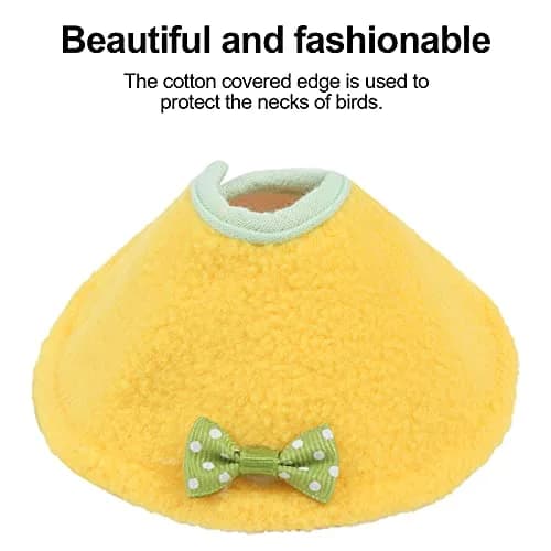 Haomian 4 Pack Soft Bird Elizabethan Collars for Small Parrots | Adjustable Cotton Recovery Cone thumbnail 5