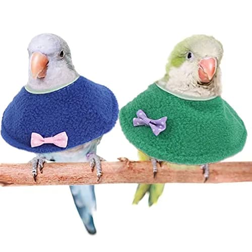 Haomian 4 Pack Soft Bird Elizabethan Collars for Small Parrots | Adjustable Cotton Recovery Cone thumbnail 7