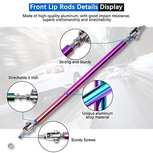 Rich Choices 2PCS Adjustable Splitter Strut Rods 8"-13" | Reinforce Front Lip & Diffuser thumbnail 3