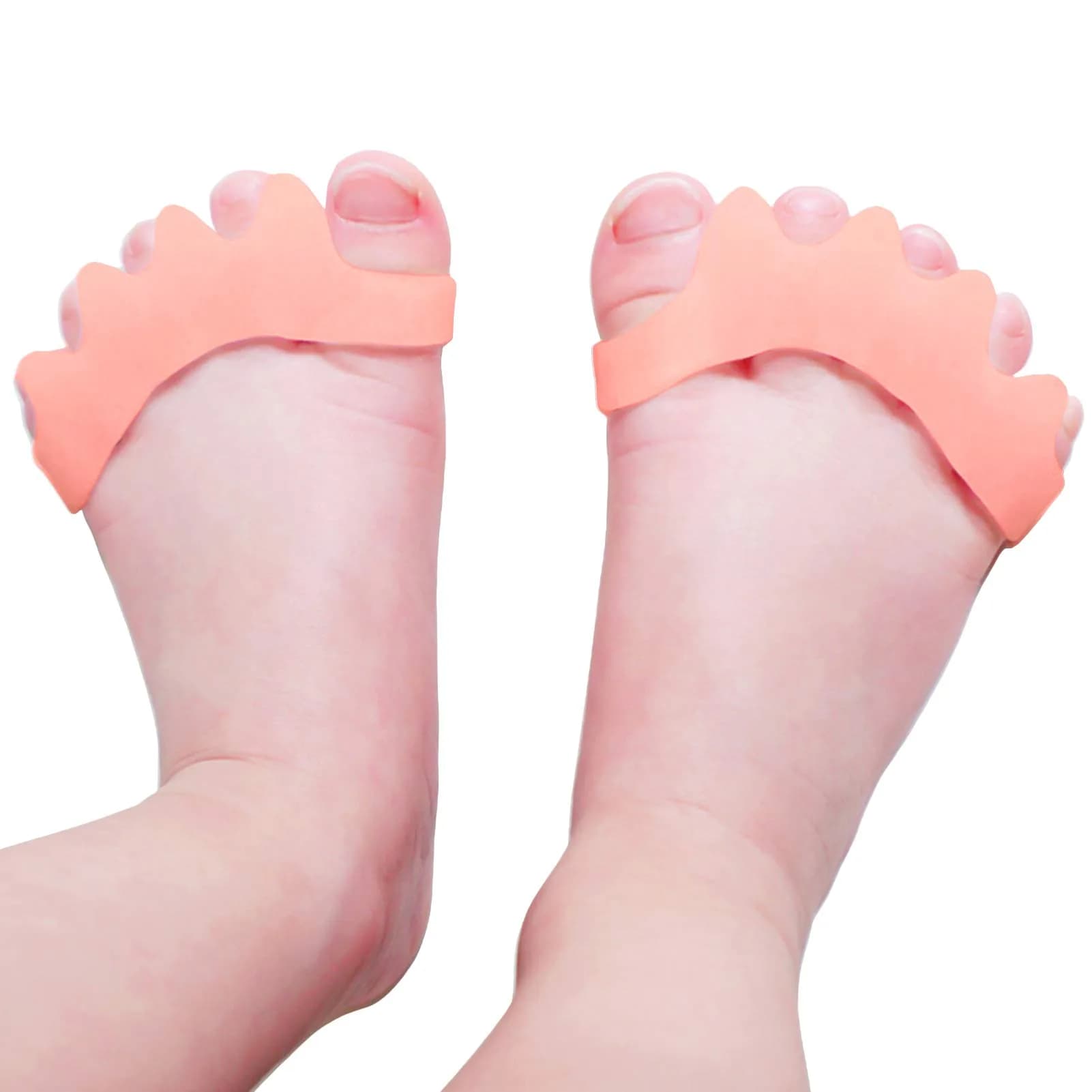 ERSANLI Gel Toe Separator & Bunion Corrector for Children | Overlapping Toe Relief, Beige, 2 Pcs — Beige