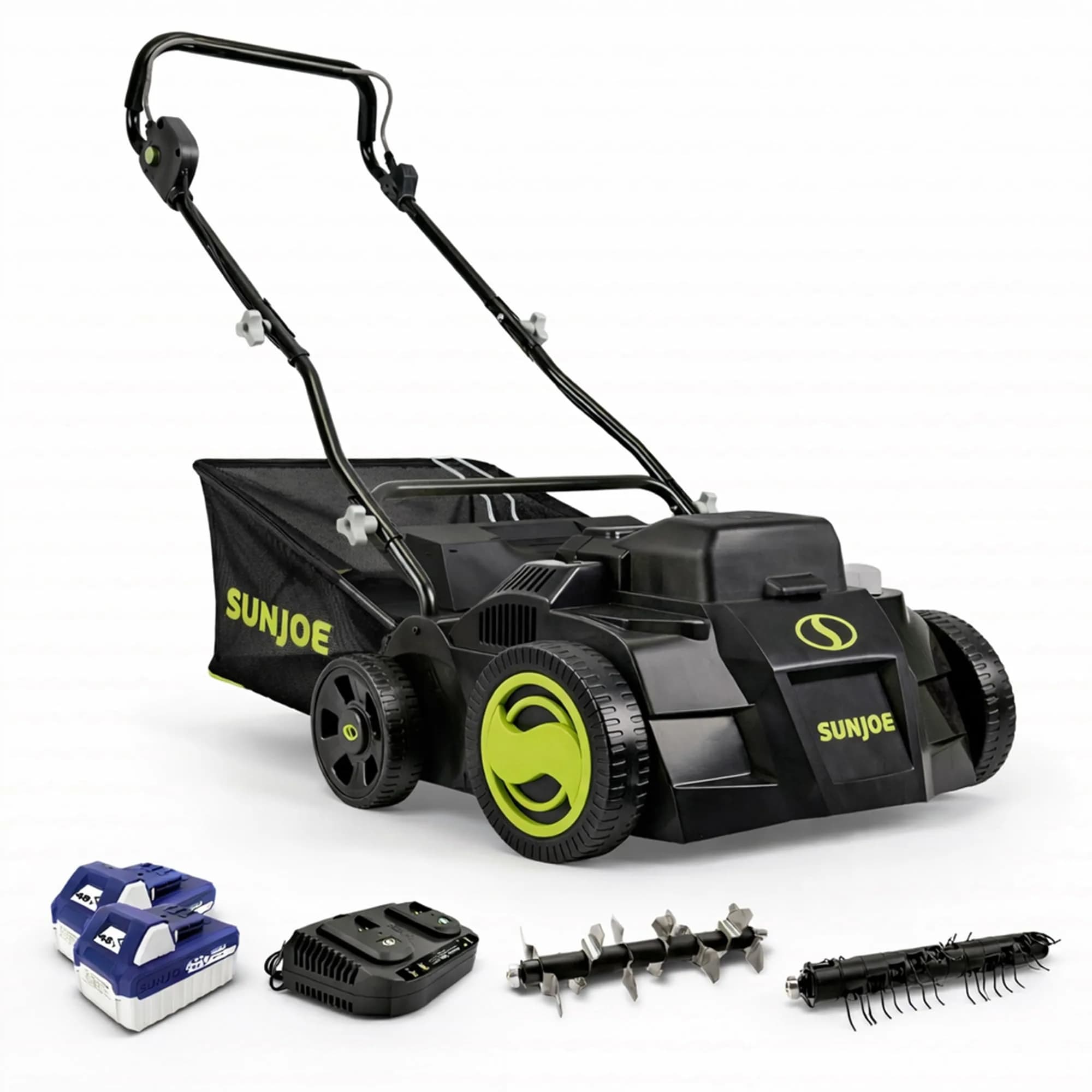 Sun Joe 15-Inch Electric Lawn Dethatcher & Scarifier AJ805E | 13-Amp Power for Lawn Revitalization — Cordless; 15.0 Inch