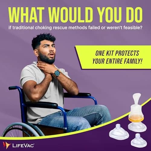 LifeVac Home Kit 2 Pack - Portable Suction Rescue Device for Kids & Adults | Emergency Airway Solution thumbnail 4