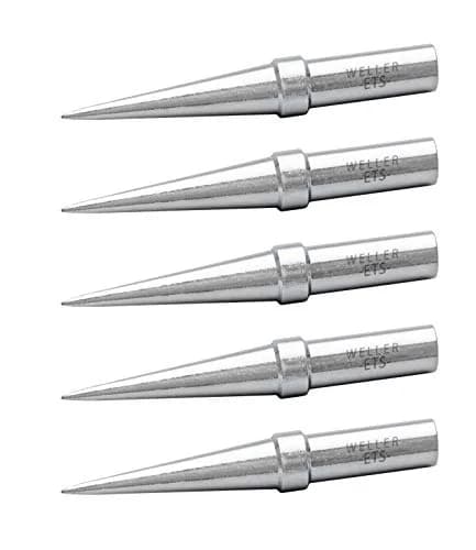 Weller Genuine ET Soldering Tips (TETS-5) Conical 0.4mm | 5-Pack for WE1010 Station thumbnail 1