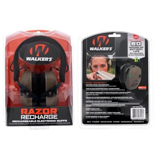 Walker's Razor Rechargeable Electronic Earmuffs FDE | 21dB Noise Reduction Rating thumbnail 10