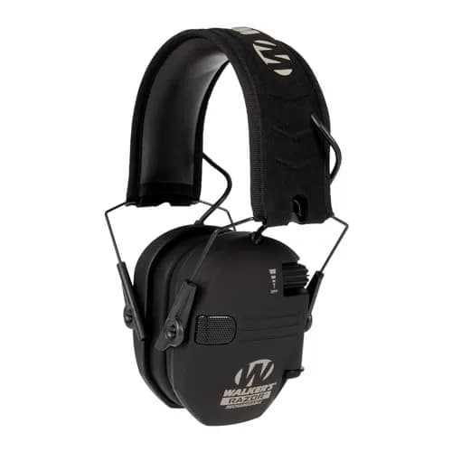 Walker's Razor Rechargeable Electronic Earmuffs | 21dB NRR, 80-Hour Battery, USB-C Charging, Black thumbnail 1