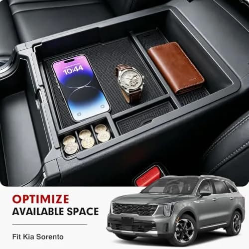 Autorder Center Console Organizer for Kia Sorento 2021-2026 | Durable ABS Plastic Storage Box thumbnail 2