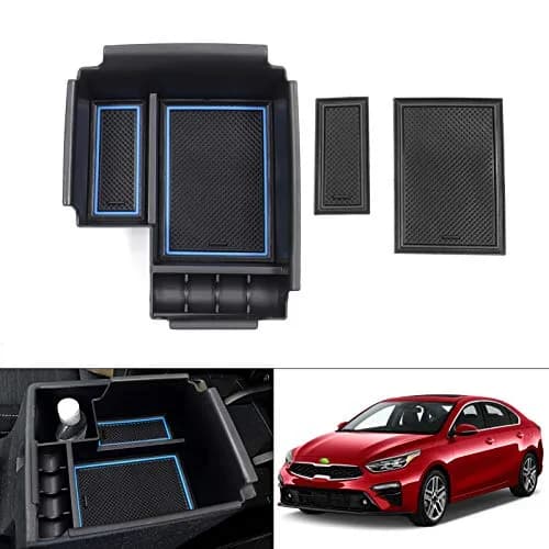 Autorder Center Console Organizer for Kia Forte 2019-2024 | Secondary Insert Tray with 2 Color Mats thumbnail 1
