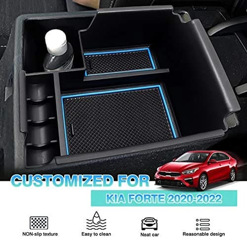 Autorder Center Console Organizer for Kia Forte 2019-2024 | Secondary Insert Tray with 2 Color Mats thumbnail 4