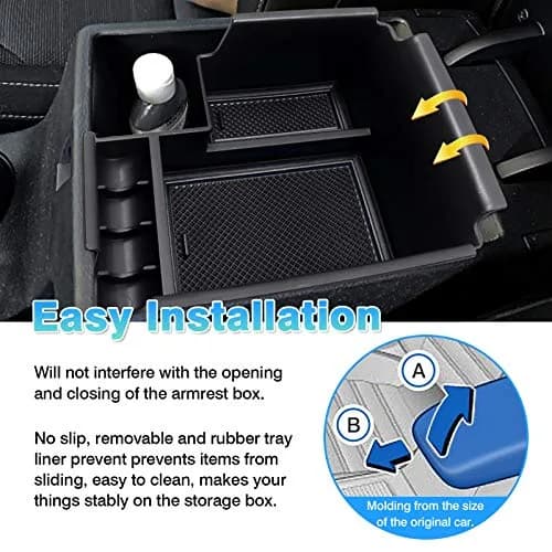Autorder Center Console Organizer for Kia Forte 2019-2024 | Secondary Insert Tray with 2 Color Mats thumbnail 9