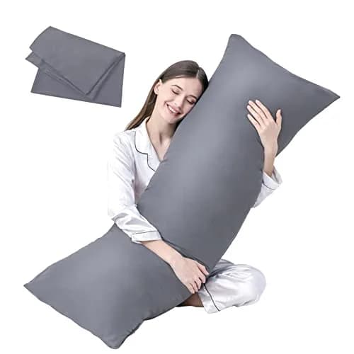 DOWNCOOL Luxury Full Body Pillow Insert with Cover 54"x20" (137cmx51cm) | Breathable Microfiber Pillow for Side Sleepers thumbnail 1