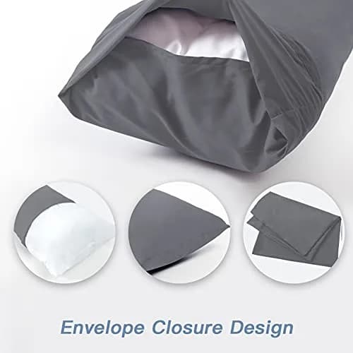 DOWNCOOL Luxury Full Body Pillow Insert with Cover 54"x20" (137cmx51cm) | Breathable Microfiber Pillow for Side Sleepers thumbnail 5