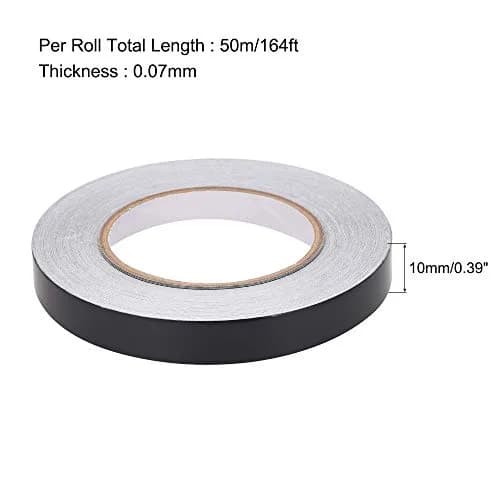 uxcell Aluminum Foil Tape Black Matte 10mm x 50m (164ft) | Non-Reflective HVAC Sealing Tape thumbnail 2