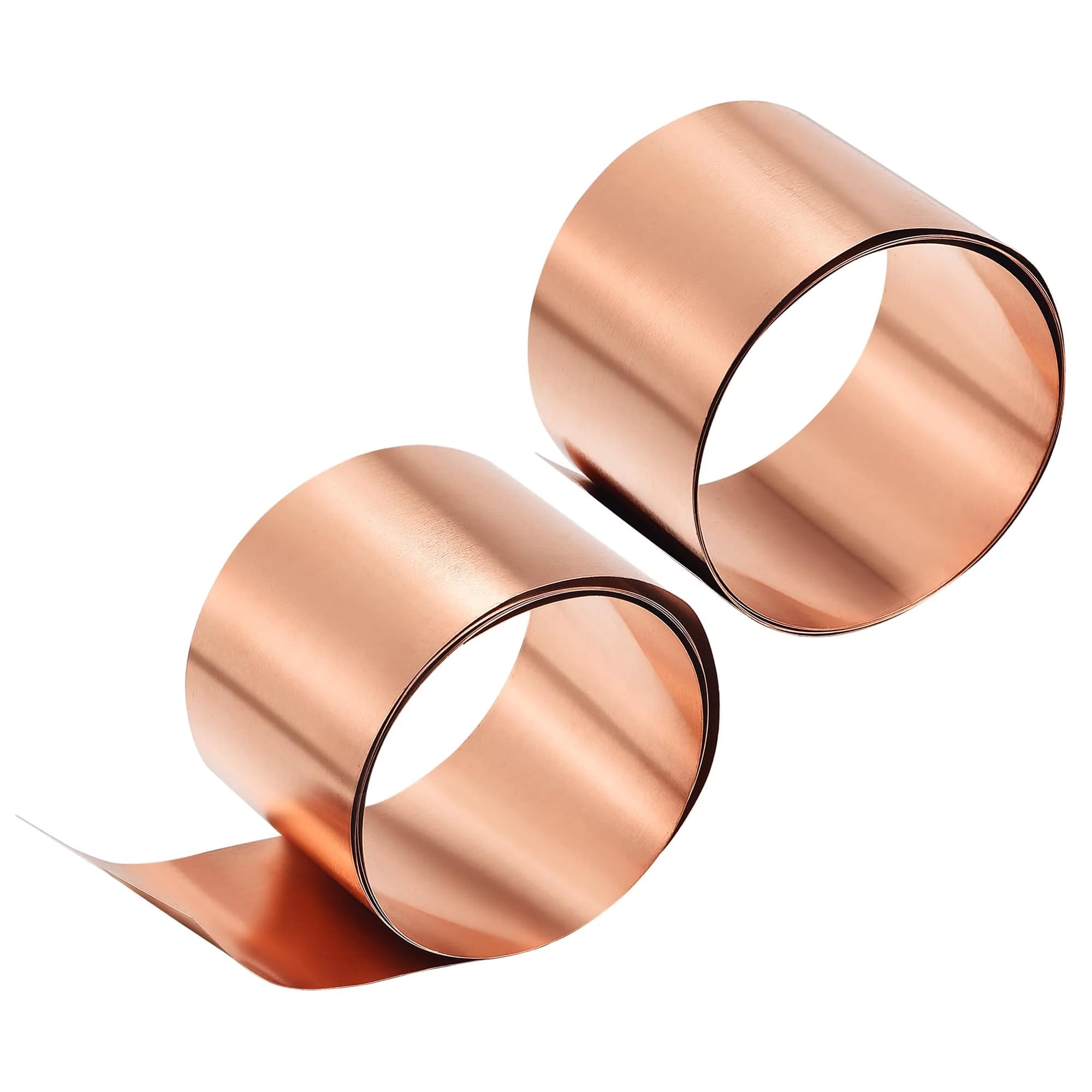 uxcell Copper Sheet Roll Metal Foil Plate 1000mm x 100mm x 0.1mm | 2pcs, 2m Total Length — 1000 x 50 x 0.1mm