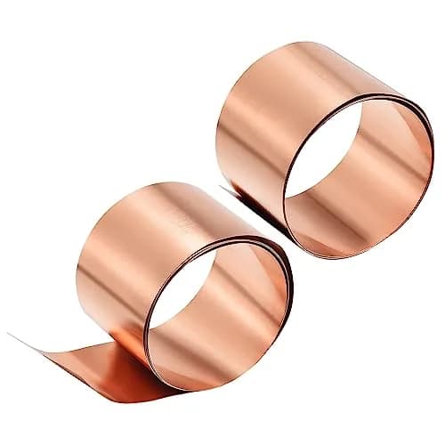 uxcell Copper Sheet Roll 0.1mm x 1000mm x 50mm | Pure Copper Foil Plate for DIY & Industrial Use thumbnail 1