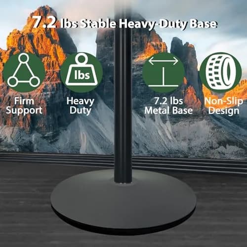 Mutualsign Heavy Duty Pedestal Sign Holder Stand, Adjustable Aluminum Frame, 8.5 x 11 Inches, Black thumbnail 2