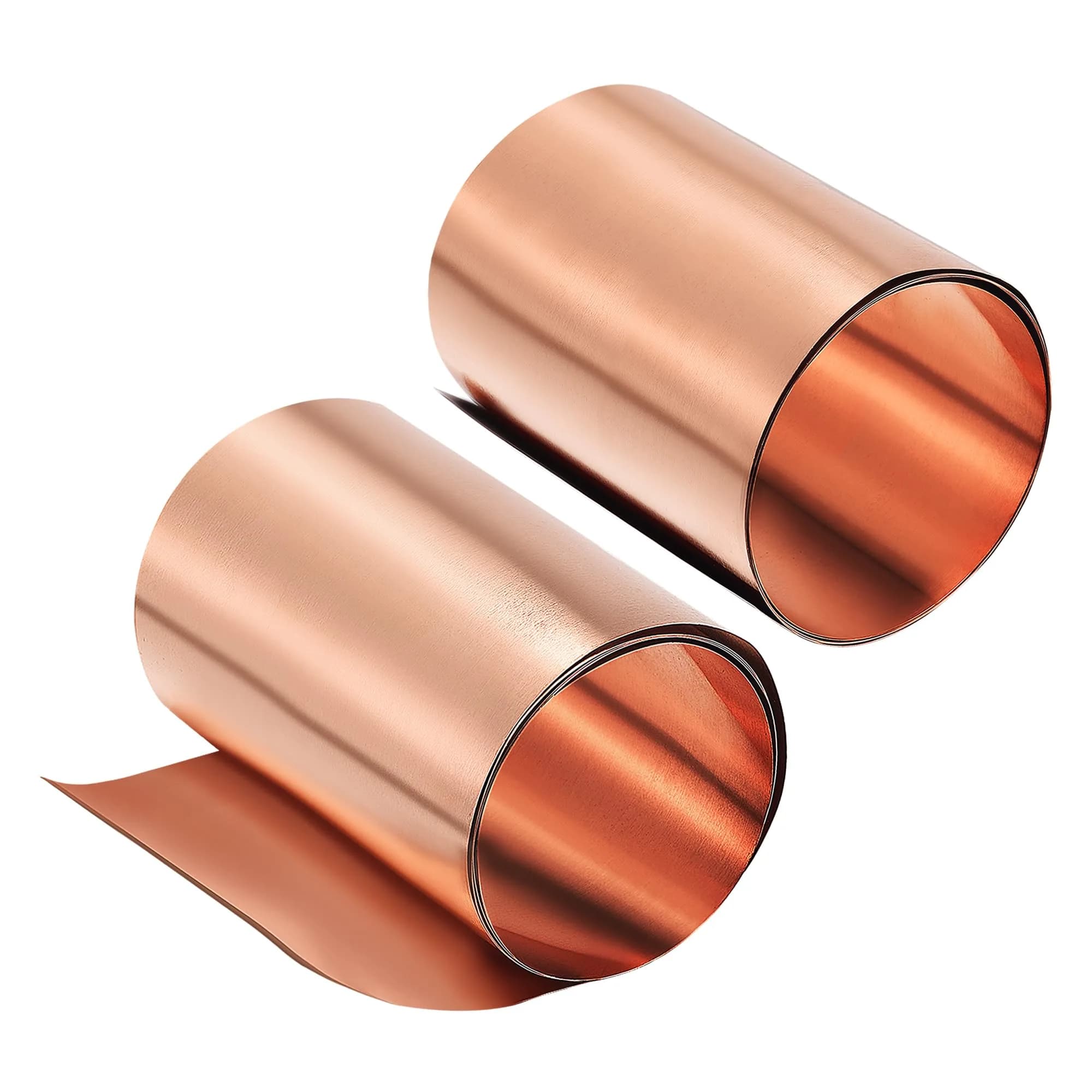 uxcell Copper Sheet Roll Metal Foil Plate 1000mm x 100mm x 0.1mm | 2pcs, 2m Total Length - main product image