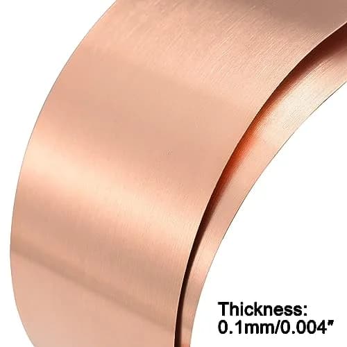 uxcell Copper Sheet Roll Metal Foil Plate 1000mm x 100mm x 0.1mm | 2pcs, 2m Total Length thumbnail 4
