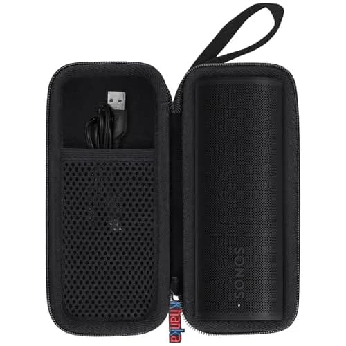 khanka Case for Sonos Roam 2/Sonos Roam Portable Bluetooth Speaker,Black | Hard EVA Waterproof Travel Cover thumbnail 1