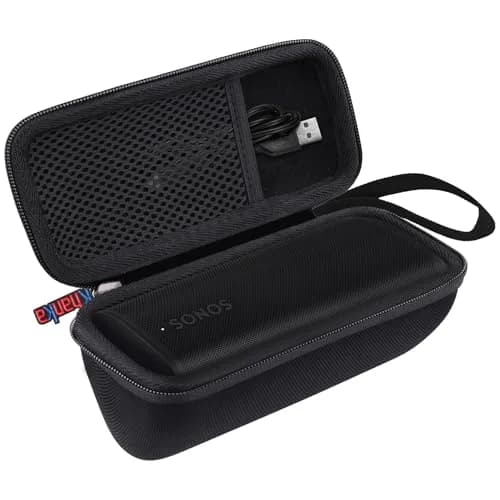 khanka Case for Sonos Roam 2/Sonos Roam Portable Bluetooth Speaker,Black | Hard EVA Waterproof Travel Cover thumbnail 2