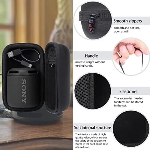 Khanka Hard Case for Sony SRS-XB13 Extra Bass Waterproof Compact Black | Shockproof & Waterproof thumbnail 5
