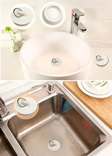CICITOYWO 4-Piece Rubber Drain Stopper Set | Seals Tightly for Bathtubs & Sinks thumbnail 4