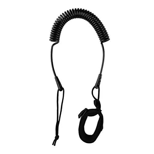 HEYTUR Coiled SUP Leash 10' Stand Up Paddleboard Leash (5mm Black) | Durable Nylon & Neoprene Strap for Water Sports thumbnail 1