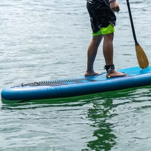 HEYTUR Coiled SUP Leash 10' Stand Up Paddleboard Leash (5mm Black) | Durable Nylon & Neoprene Strap for Water Sports thumbnail 2