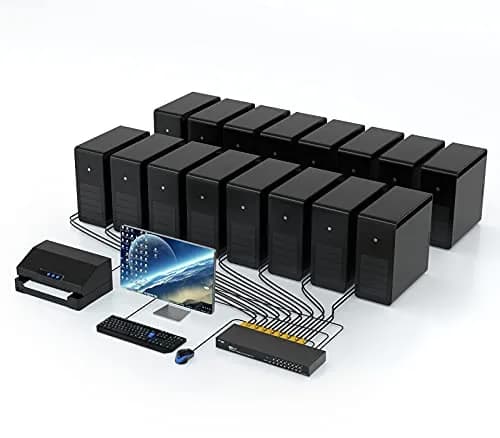 MT-VIKI 16 Port KVM Switch Rackmount 1U 19'' | Control 16 Computers with 1 Keyboard, Mouse, Monitor thumbnail 6