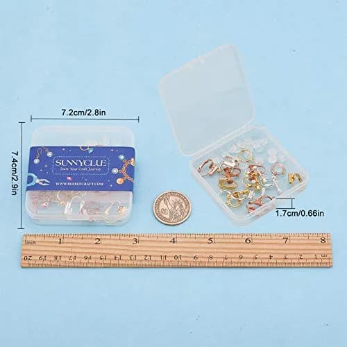 SUNNYCLUE 18Pcs 3 Colors Clip-on Earrings Converter Brass Non Pierced Earring Findings & 20Pcs Plastic Earring Pads for DIY Jewelry Making thumbnail 7