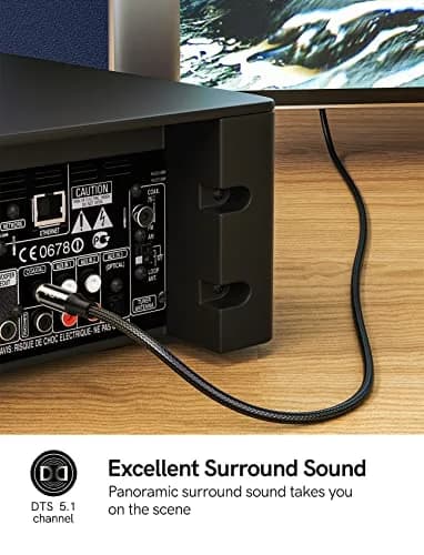 VIOY Coaxial Digital Audio Cable 10 FT (3.05m) | RCA Male to Male Subwoofer Cable for Surround Sound thumbnail 4