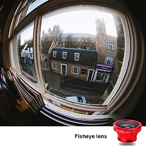 ANJIELO SMART 3-in-1 Camera Lens Kit for Phones - Wide Angle, Macro, Fisheye (Red) | Universal Clip-On for Photography thumbnail 5