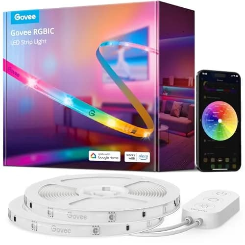Govee RGBIC LED Strip Lights 65.6ft (20m) | Smart WiFi & Bluetooth Control for Alexa & Google Assistant thumbnail 1