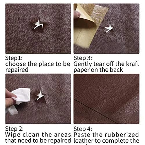 Cindy's Tape Retro Dark Blue Leather Repair Tape 4 inch x 5 ft (48 sq ft) | Heavy Duty Self-Adhesive Patch for Furniture & Car Seats thumbnail 4