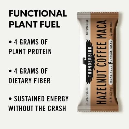 Thunderbird Real Food Bars Hazelnut 12 count | Gluten-Free Vegan Paleo Snack thumbnail 5