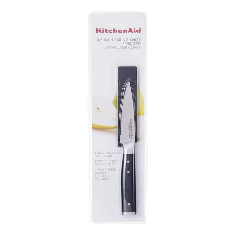 KitchenAid Gourmet Serrated Paring Knife 9cm (3.5-inch) | Forged Japanese Steel Blade thumbnail 9