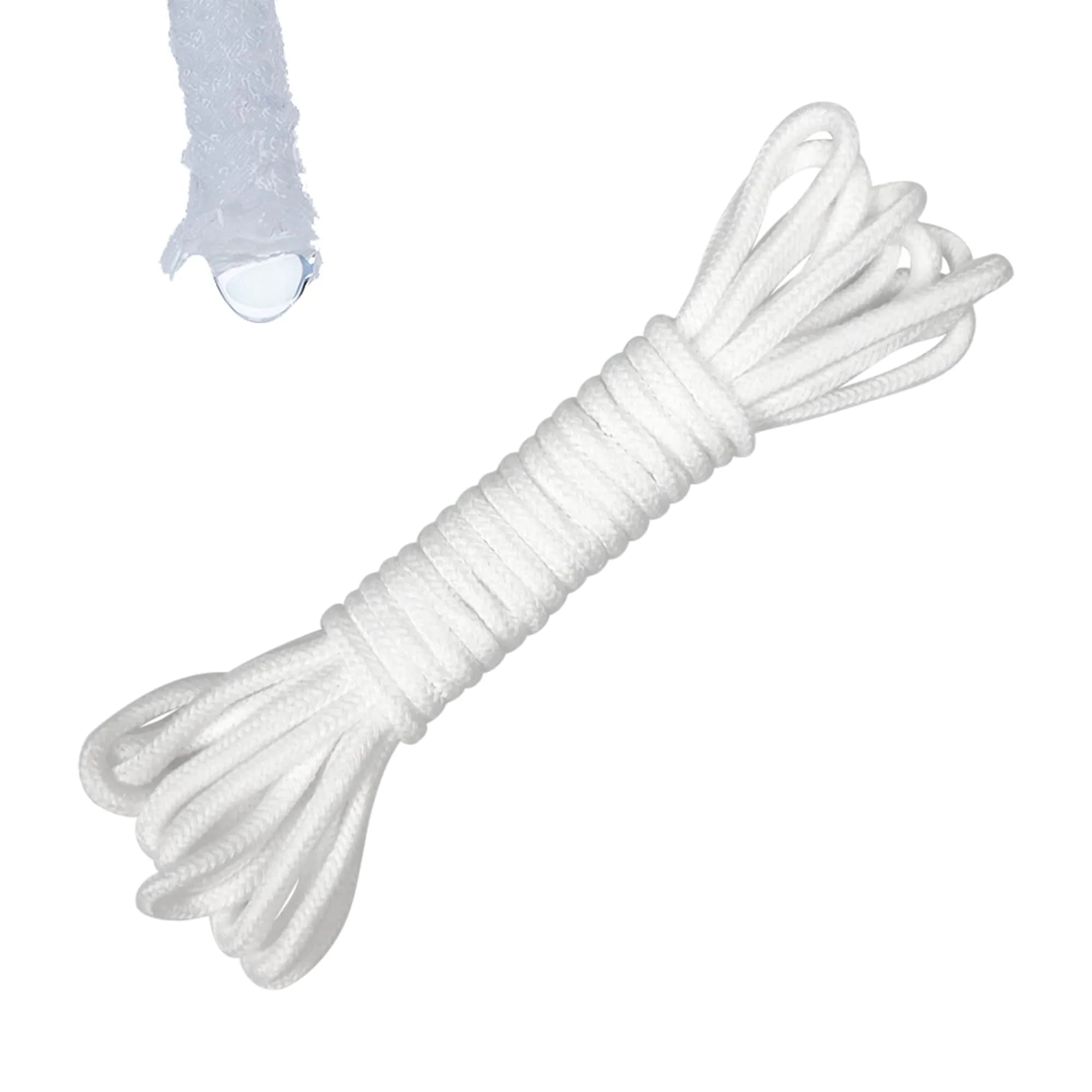 ORIMERC 30 ft 1/6 inch Self Watering Wick Cord for Plants | Automatic Hydroponic Watering System — 15 feet (1/6 inch)